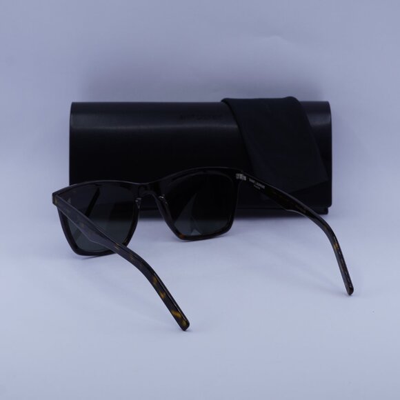 Saint Laurent SL281 SLIM 002 Sunglasses Havana Square Frame, Grey Lenses - Picture 10 of 10